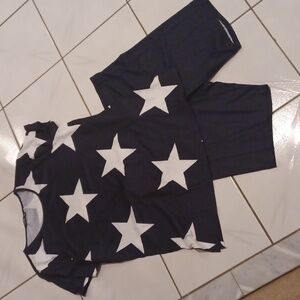 4/$60 New Star Print Shorts Pajama Set - Size 3XL (US18)